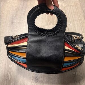 Multicolor Leather Women's Handbag